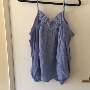Cute blue off the shoulder top